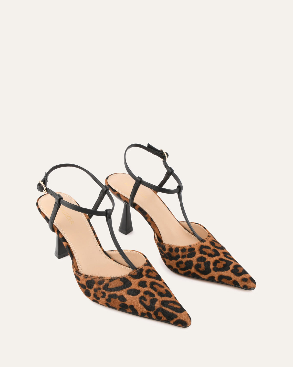 YULA MID HEELS LEOPARD HAIR ON LEATHER