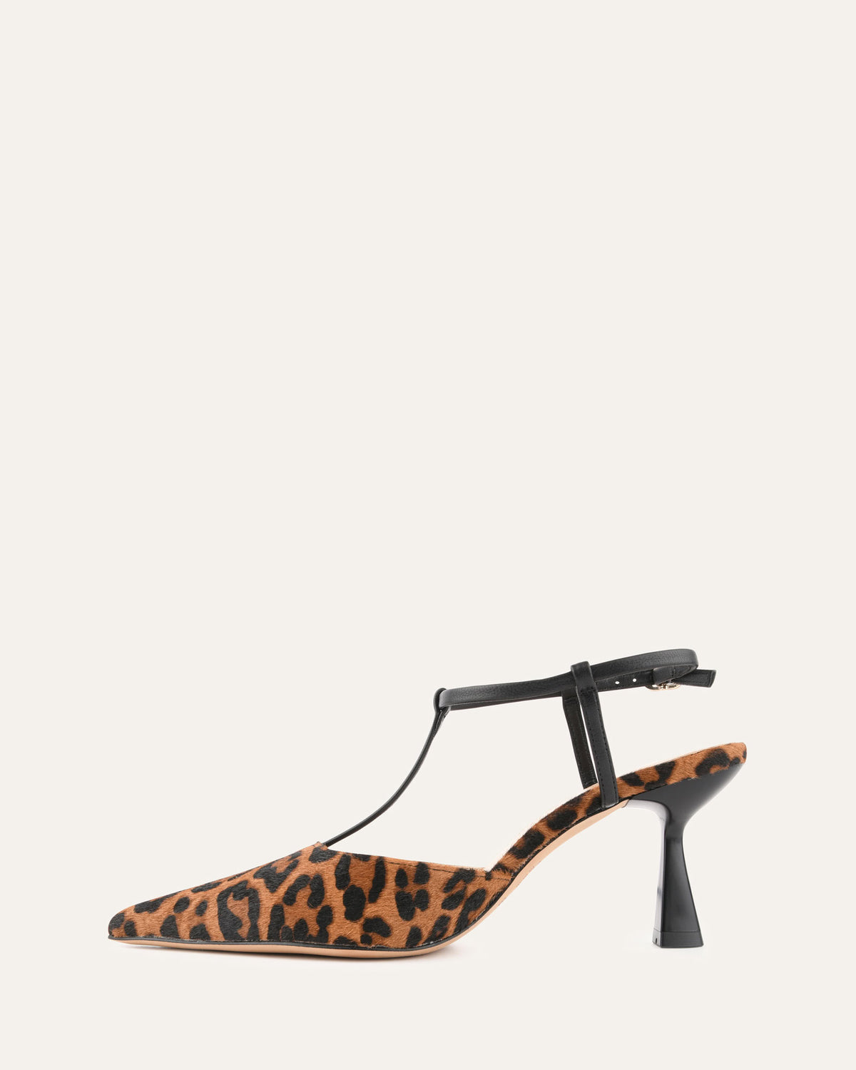 YULA MID HEELS LEOPARD HAIR ON LEATHER