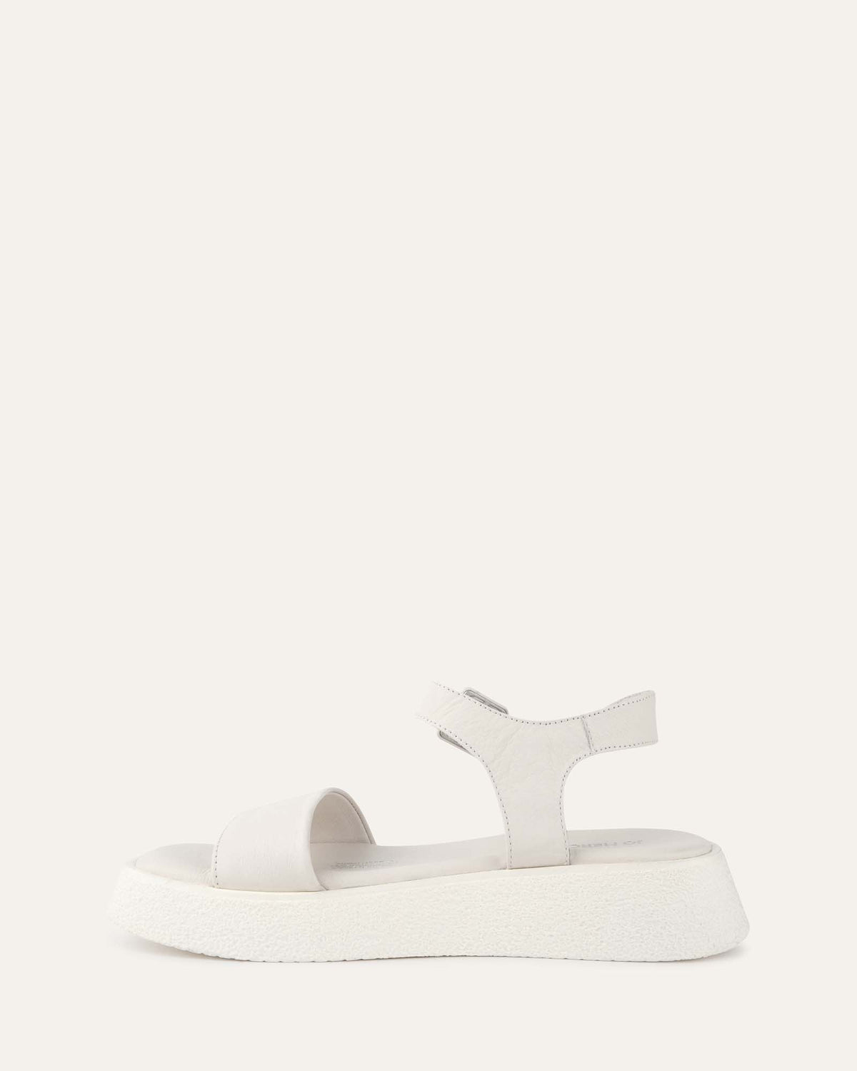 ZURI FLAT SANDALS WHITE LEATHER